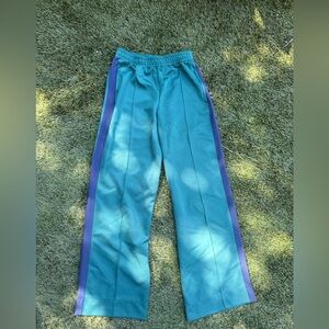 Zara Green Joggers with Blue Stripes